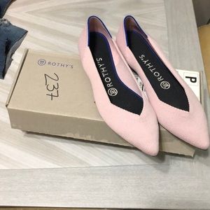 Rothy’s limited edition petal pink flats. Rothy.
